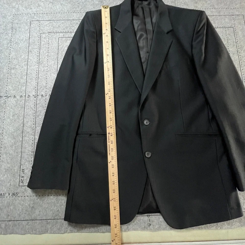 Vintage Sasson Men's Charcoal Pinstripe Blazer Suit Jacket‎ 2 Button Classic Fit